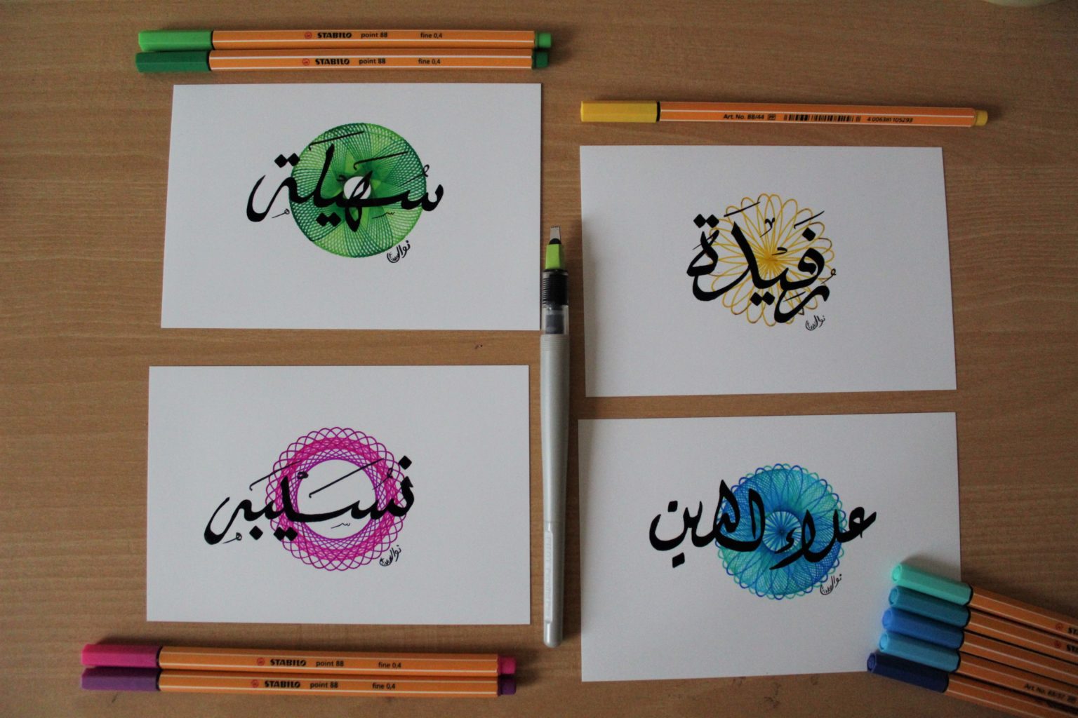 Prénom calligraphie mandala - Dessin Calligraphie arabe