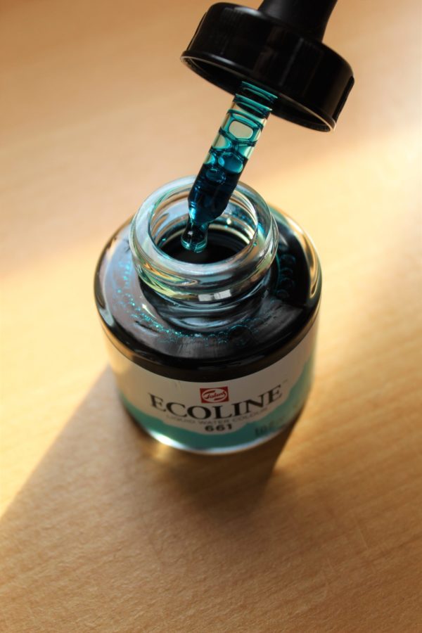 encre vert turquoise