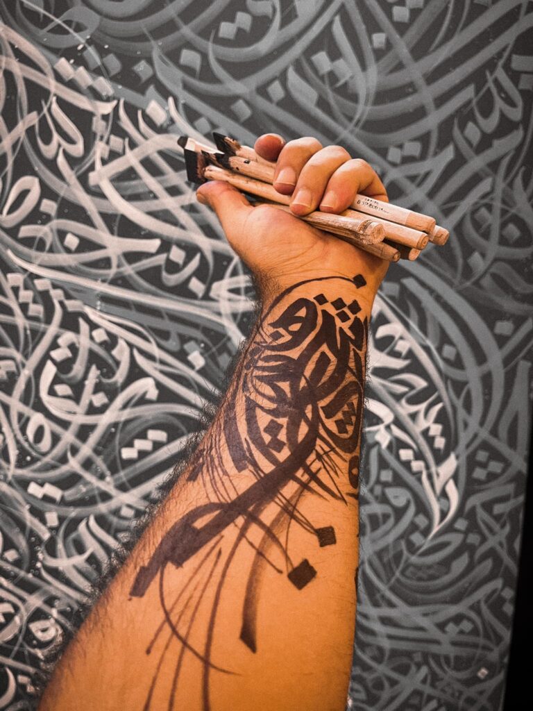 tatouage éphémère calligraphie arabe